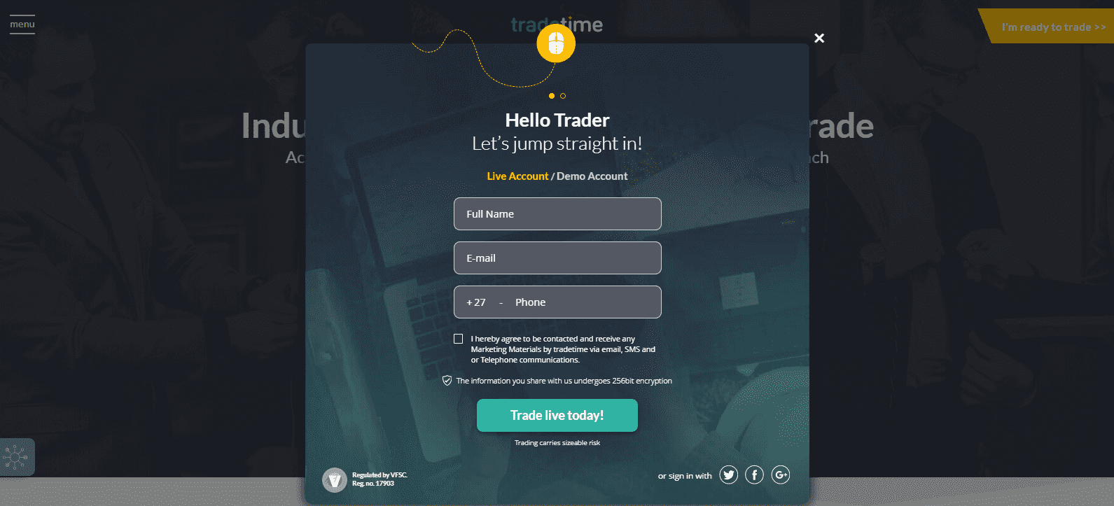 TradeTime Review account opening process TradeTime Review account opening process